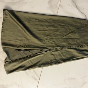 Satin Green maxi skirt